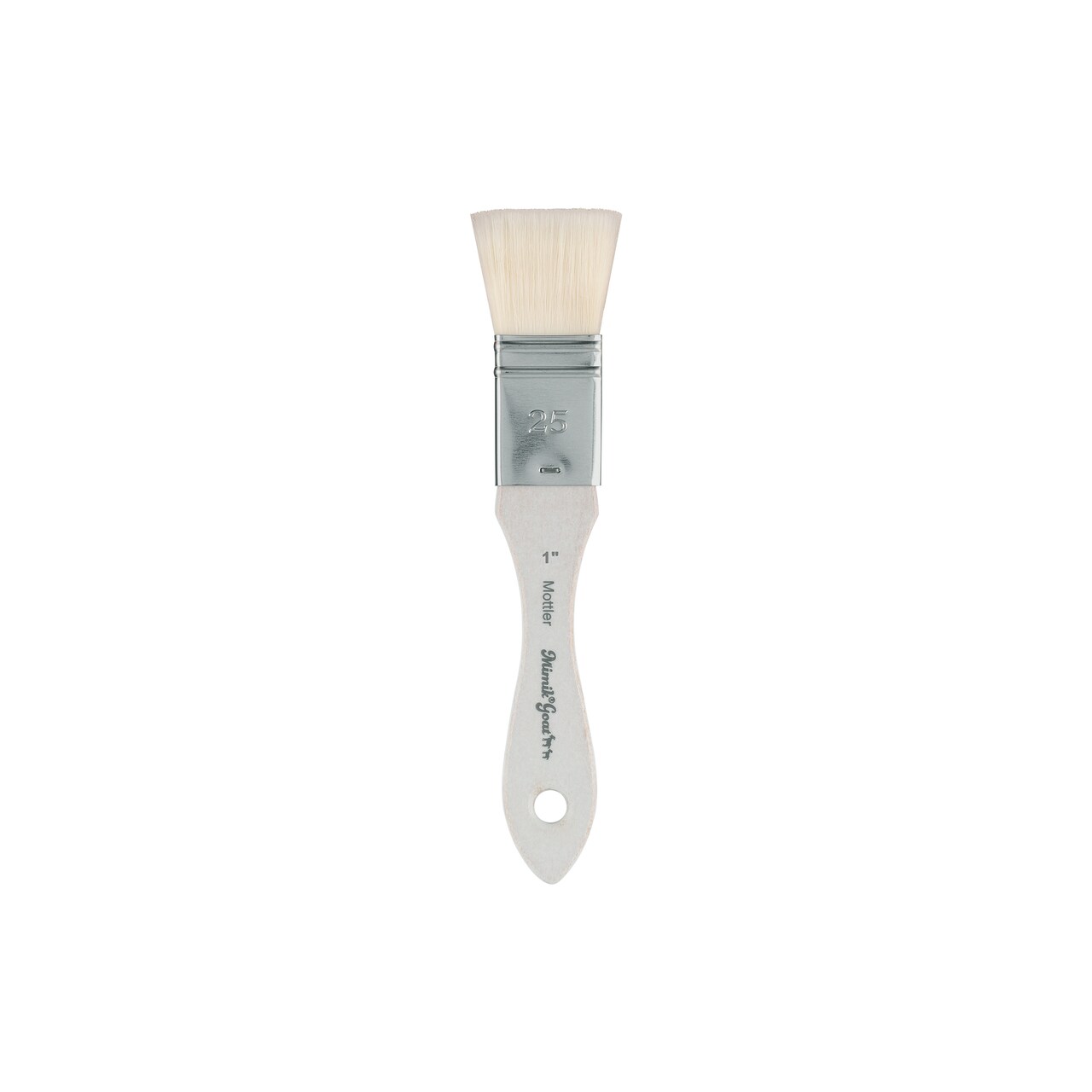 Mimik Synthetic Goat Hair Mottler Paint Brush - Short Handle Flat Watercolor Brush- Soft, Absorbent, Synthetic Paint Brush for Watercolor, Oil & Acrylic- Rust-Proof Ferrule- Handmade in Germany